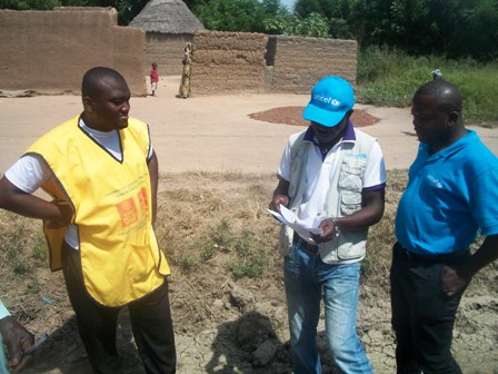 Equipe Unicef à Langui au Nord-Cameroun pendant la vaccination