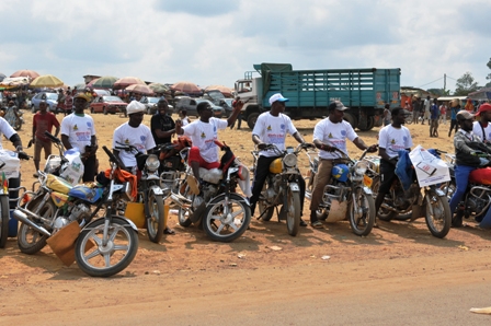 Mobilisation des motos-taxis de Kye-Ossi