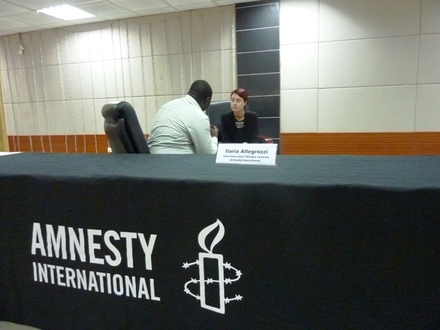 Entretien avec Ilaria Allegrozzi. Crédits Photo-Amnesty International.