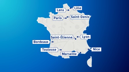 Villes hôtes de l'Euro 2016